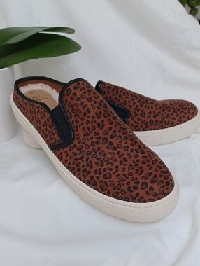 Time and Tru Leopard Print Slip-On Sneakers - Brown and Black